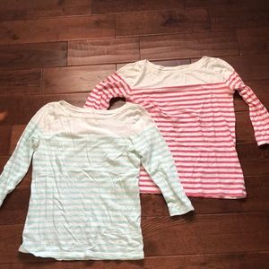 LOFT Tops - Two LOFT sun washed bateau tops LOFT Tops - Two LOFT sun washed bateau tops